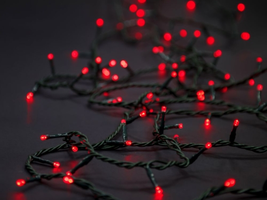 100 Led λαμπάκια IP44 με επεκτεινόμενο πράσινο καλώδιο και κόκκινο φως 5μ