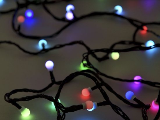 60 Led μπάλες IP44 με επεκτεινόμενο καλώδιο και πολύχρωμο φως 6μ