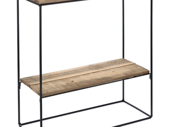 Κονσόλα ξύλινη με μαύρη μεταλλική βάση 55x22x57 εκ