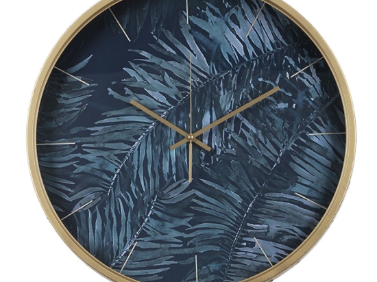 Leaves ρολόι τοίχου από μέταλλο 50x50x6 εκ