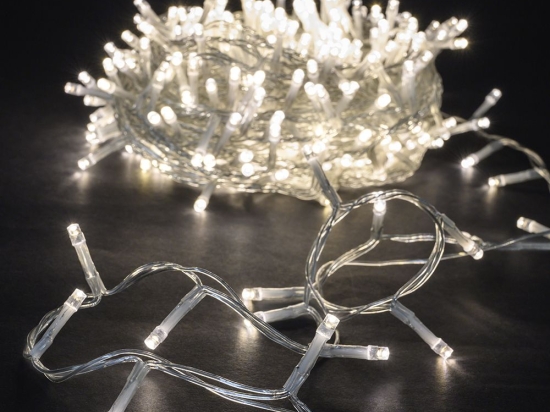 400 Led λαμπάκια IP44 με 8 προγράμματα διάφανο καλώδιο και soft white φως 20μ