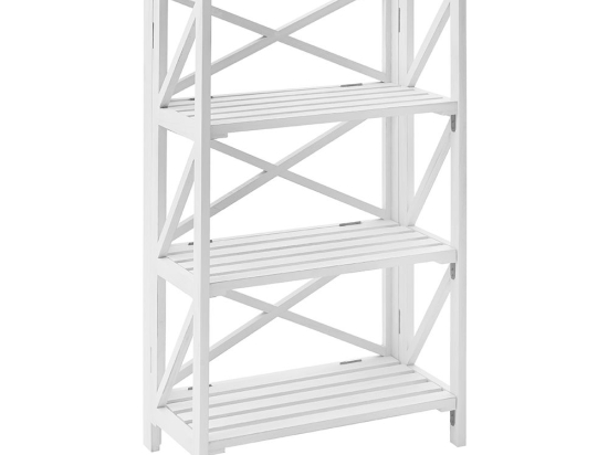 Λευκή ξύλινη ραφιέρα 50x26x84 εκ