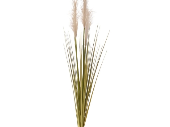 Κλαδί τεχνητό με κρεμ pampas και γκρας 98 εκ