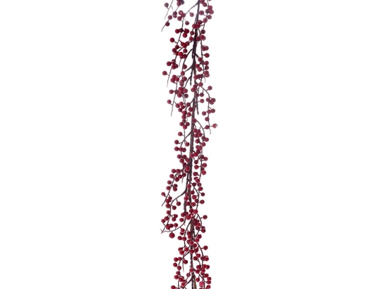 Χριστουγεννιάτικη γιρλάντα με κόκκινα berries 180 εκ