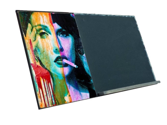Art ξύλινος χειροποίητος μαυροπίνακας 38x26 εκ