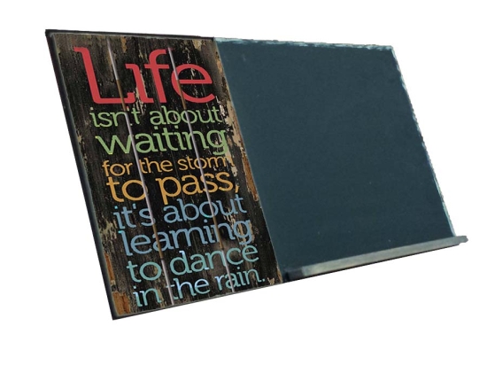 Life quote ξύλινος χειροποίητος μαυροπίνακας 38x26 εκ