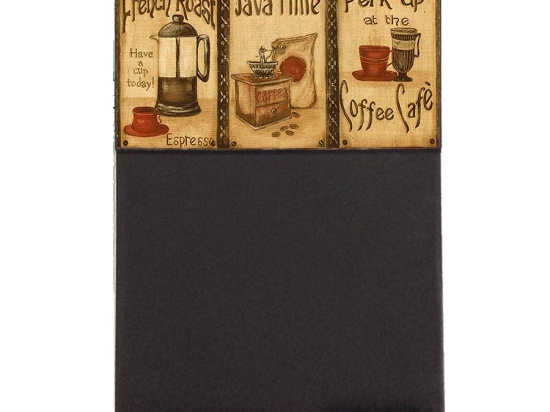 Coffee ξύλινος χειροποίητος μαυροπίνακας 26x38 εκ