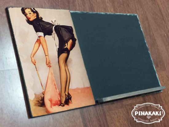 Cleaning lady ξύλινος χειροποίητος μαυροπίνακας 38x26 εκ
