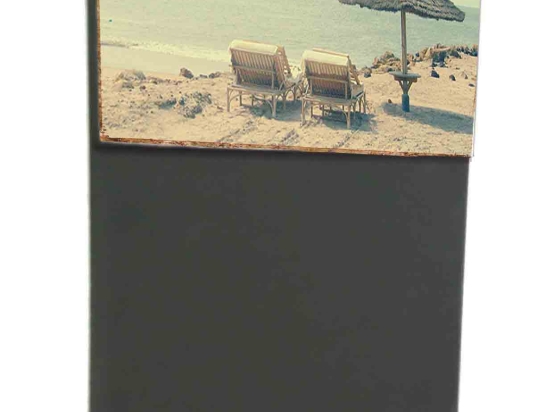 Beach ξύλινος χειροποίητος μαυροπίνακας 26x38 εκ