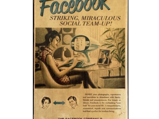 Πινακίδα χειροποίητη retro social media