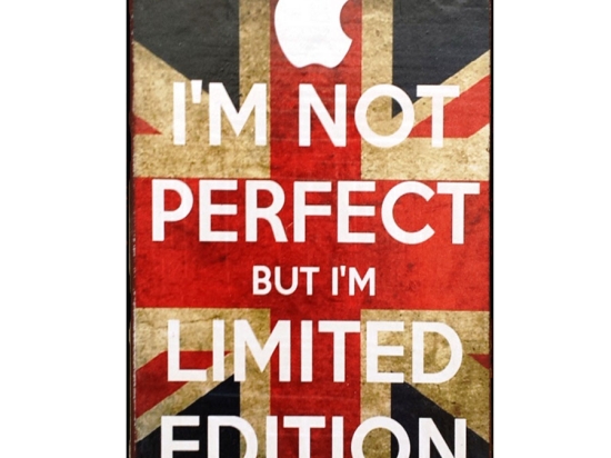 Ξύλινος ρετρό πίνακας χειροποίητος I am not perfect 20x30 εκ