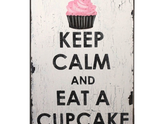 Πίνακας χειροποίητος keep calm and eat a cupcake