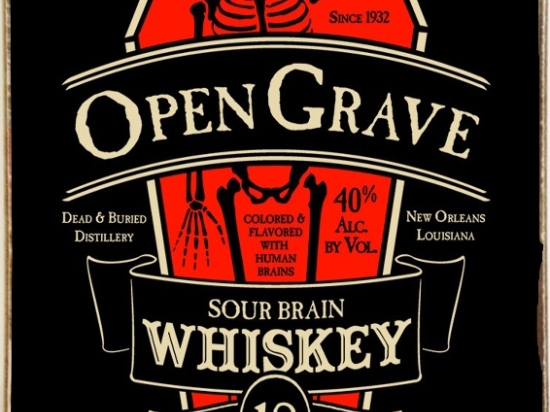 Πίνακας χειροποίητος  Open Grave διαφήμιση  21x30 εκ