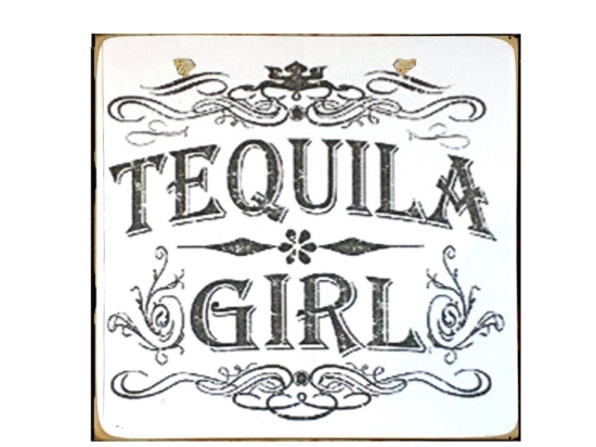 Πίνακας χειροποίητος tequila girl 21x21 εκ