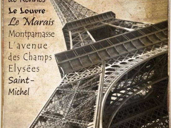 Πίνακας χειροποίητος Paris 21x30 εκ