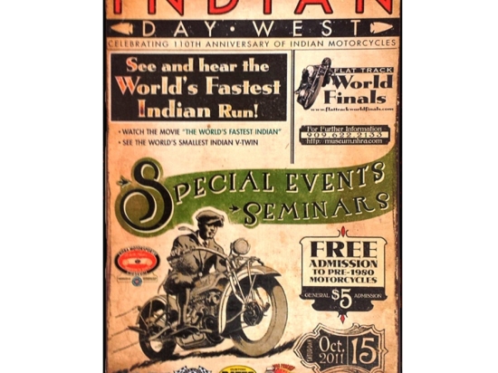 Πίνακας χειροποίητος Indian motorcycles 20x30 εκ