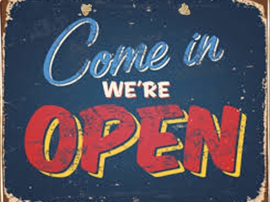Ρετρό πίνακας χειροποίητος open 30x20 εκ