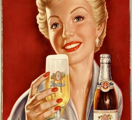 Ρετρό πίνακας χειροποίητος Grolsch beer