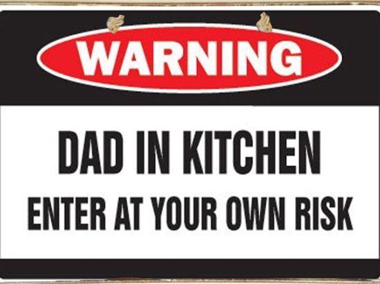 Ρετρό πίνακας χειροποίητος dad in kitchen