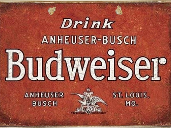 Ρετρό πίνακας χειροποίητος Budweiser