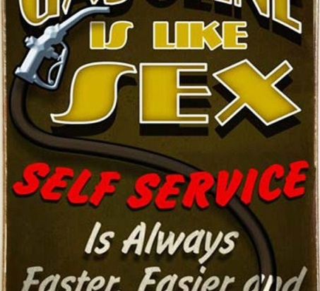 Gasoline is like sex ξύλινος vintage πίνακας