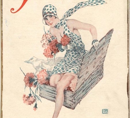 Lady art ξύλινος vintage πίνακας