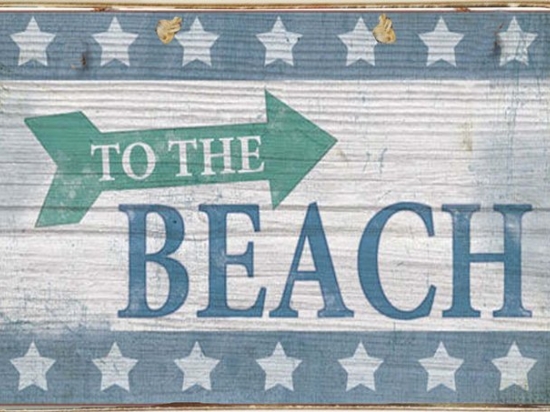 Ξύλινη vintage πινακίδα to the beach