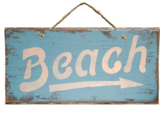 Beach ξύλινος vintage πίνακας