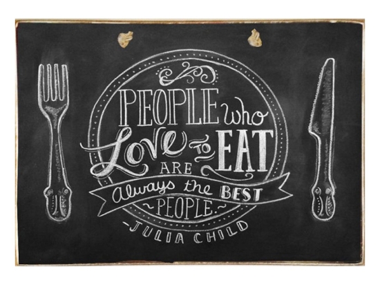 Love to eat ξύλινος πίνακας