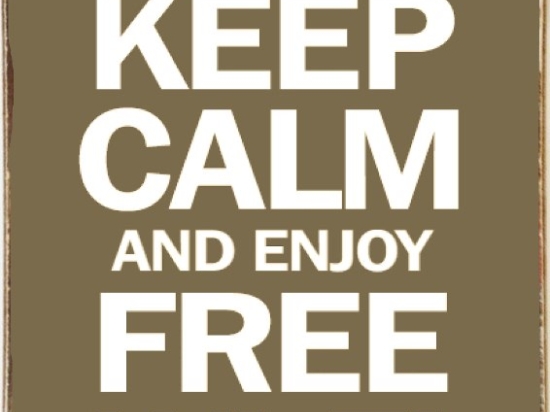 Keep calm and enjoy free wifi ξύλινος πίνακας χειροποίητος