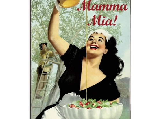 Mamma mia ξύλινος πίνακας χειροποίητος