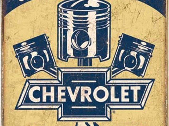 Chevrolet ξύλινος πίνακας χειροποίητος