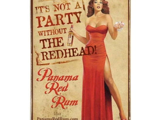 Red rum ξύλινος πίνακας χειροποίητος