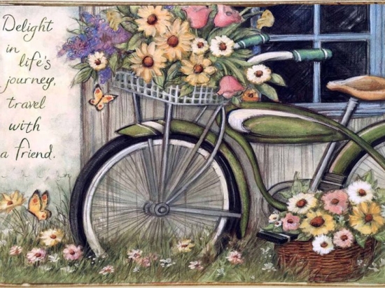 Vintage garden ξύλινος πίνακας χειροποίητος