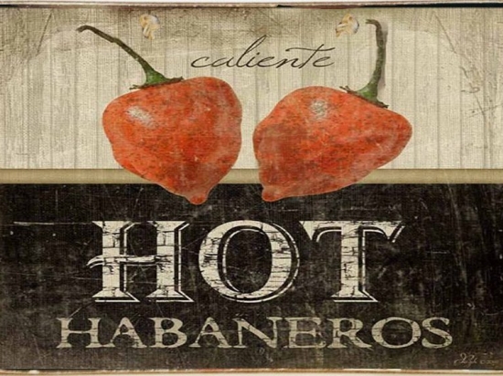 Hot habaneros ξύλινος πίνακας χειροποίητος