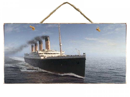 Vintage ξύλινος πίνακας Τιτανικός