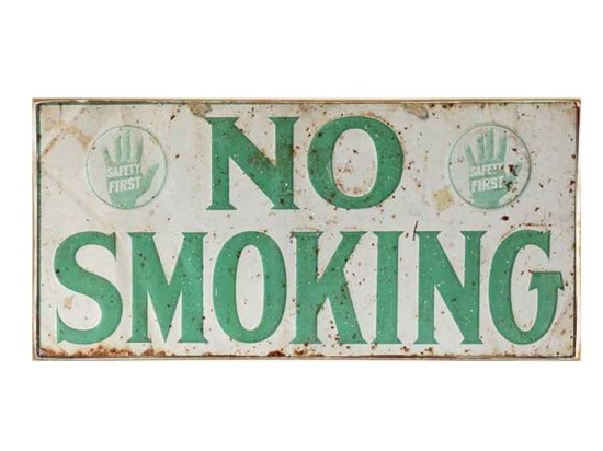 No smoking vintage ξύλινο πινακάκι 26x13 εκ