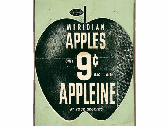 Apples vintage ξύλινο πινακάκι