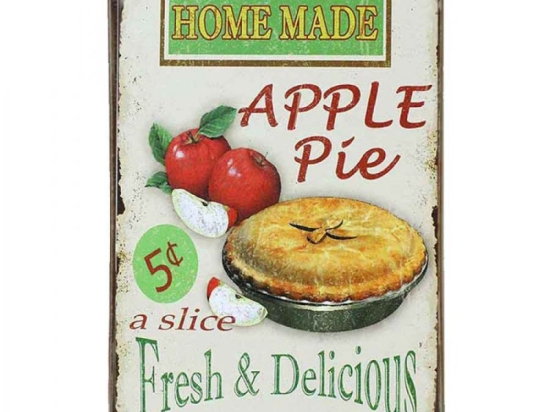 Apple pie vintage ξύλινο χειροποίητο πινακάκι