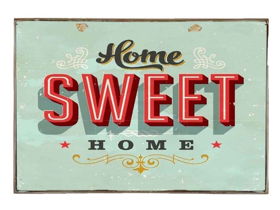 Home sweet home ρετρό ξύλινο πινακάκι