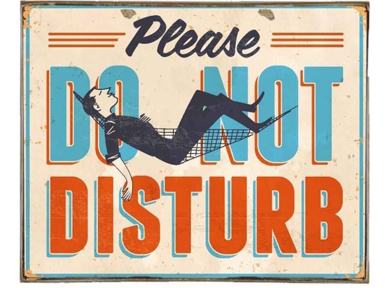 Do not disturb vintage ξύλινο πινακάκι 30x20 εκ