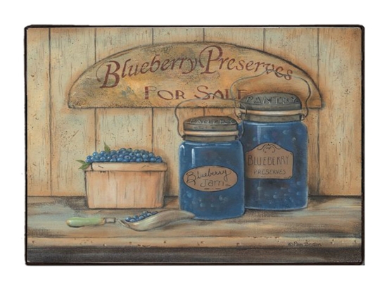 Blueberries vintage ξύλινος πίνακας