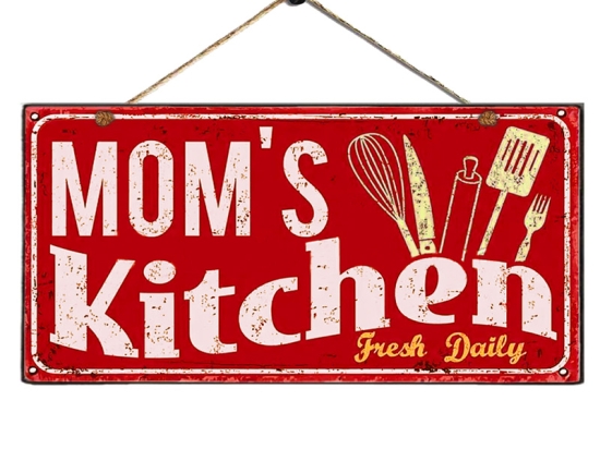 Moms kitchen vintage ξύλινος πίνακας
