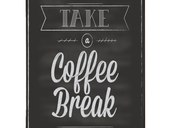 Take a coffee break ξύλινος χειροποίητος πίνακας 