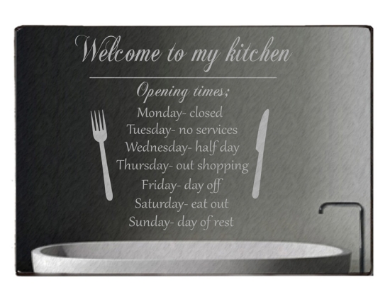 Welcome to my kitchen chalkboard like πίνακας