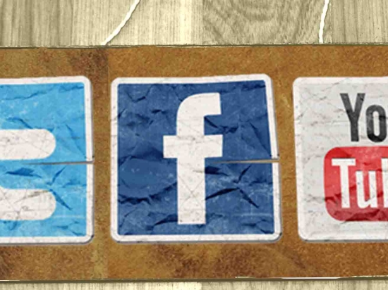 Social media web ξύλινος χειροποίητος πίνακας