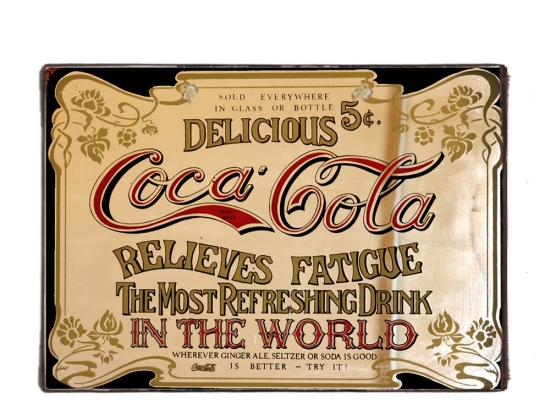 Coca Cola vintage ξύλινο χειροποίητο πινακάκι