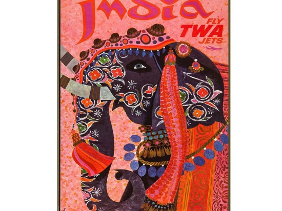 Vintage ξύλινο χειροποίητο πινακάκι India Twa
