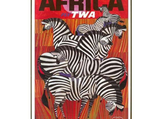 Africa Twa ζέβρες vintage ξύλινο χειροποίητο πινακάκι