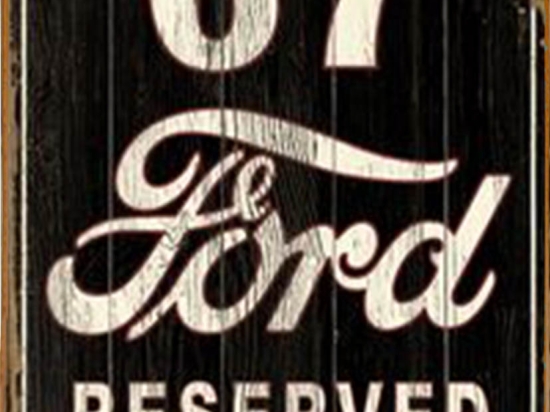 Ρετρό ξύλινο πινακάκι parking μόνο για Ford 1967 